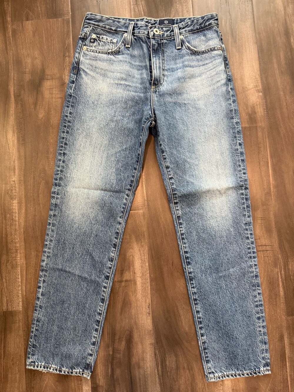 AG Adriano Goldschmied The Isabelle High-Rise Straight Crop Jeans
